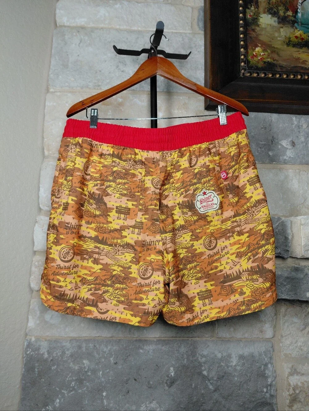 Shinerbock Magellan Outdoors XL Adventure Print Athletic Swim Trunks New